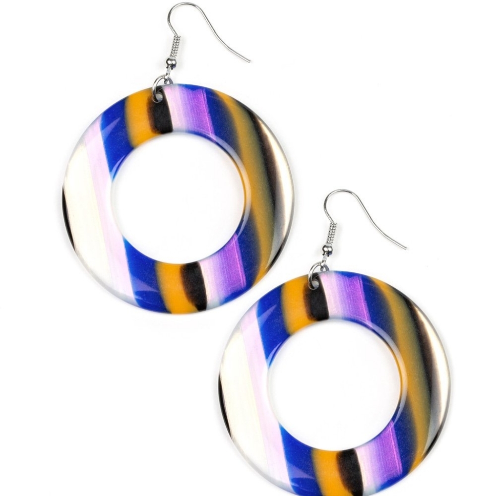 In Retrospect Multicolored Acrylic Earrings - Picture 2 of 2